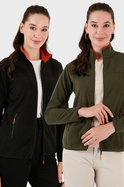 Slim Fit Anti-Pilling Non-Pilling Zippered Pocket Cardigan 2' Li Pack Polar Polar 590