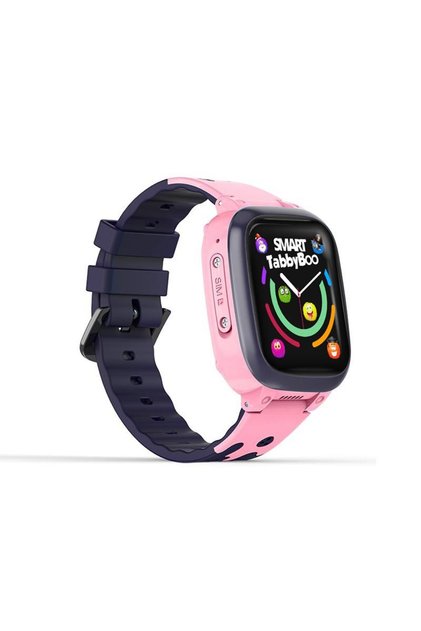Ceas smartwatch pentru copii cu functie telefon, Roz, 4G, 1.4 inch