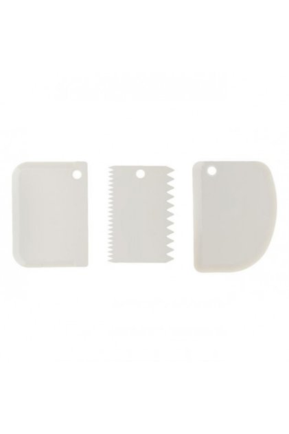 Set de 3 accesorii din plastic pentru tăierea și modelarea aluatului, 9 x 14 cm