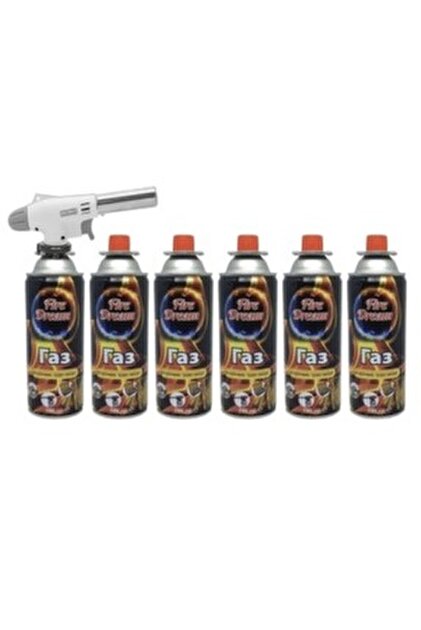 Orcamp Orgaz Kamp Kartuş Tüp 227 gr Çakmaklı Pürmüz Set 6'lı