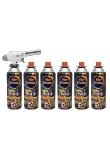 Orcamp Orgaz Kamp Kartuş Tüp 227 gr Çakmaklı Pürmüz Set 6'lı