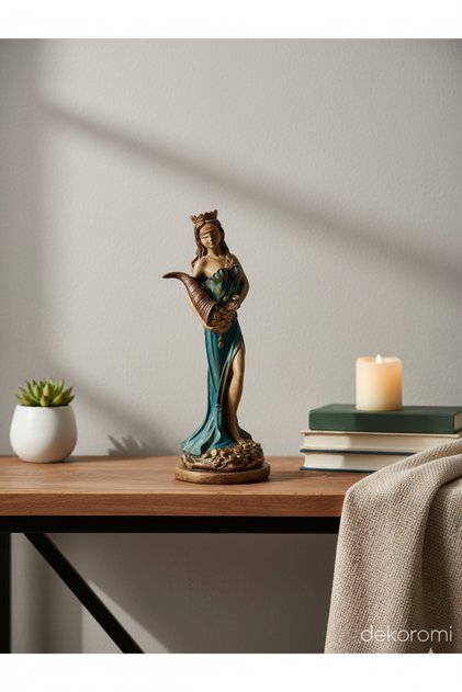 Dekoratif Fortuna Şans Meleği Biblo 3D Figür (30x9 cm)