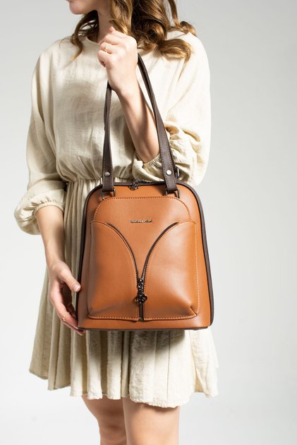 Leather Women's Backpack and Shoulder Bag
