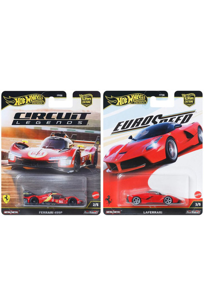 HOT WHEELS Premium 2 Araç Set - Ferrari 499P & Ferrari LaFerrari