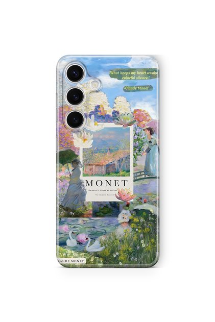 Samsung Galaxy A57 Compatible Monet Collage Patterned Transparent Phone Case