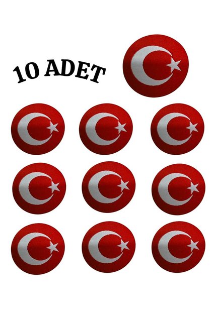 Özel Güvenlik Türk Bayrağı Göğüs Ve Kol Arması Yeni Tip 10 Adet (Dokuma)