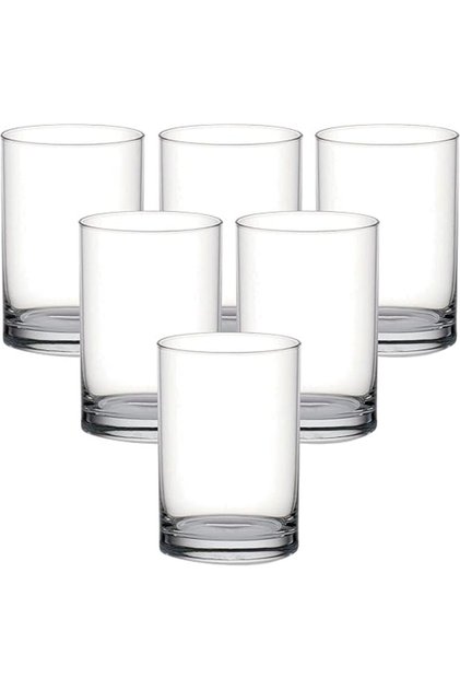 Fin Line Juice Glass Set of 6 – 175ml Clear Beverage & Water Tumblers, B01206