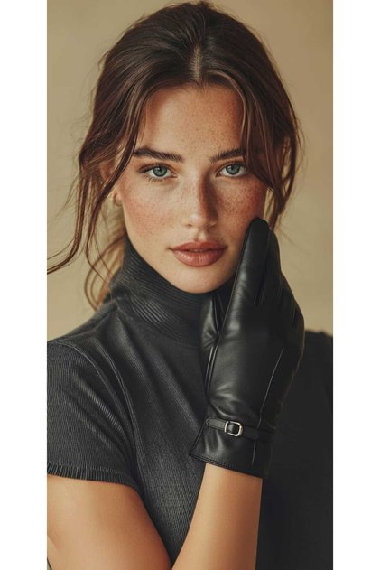 Women's Faux Leather Gloves