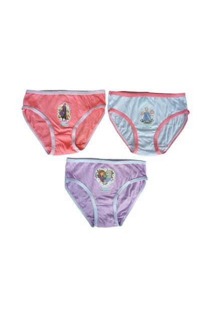 Set 3 perechi chiloți fete, multicolor, 100% bumbac, Happy,