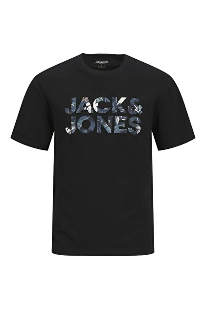 Jack & Jones Erkek Siyah Jjebryan Corp Logo Tee Ss O-neck Noos T