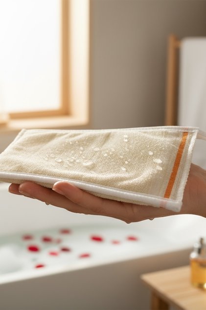 Skin Purifying 100% Floş Peeling Scrub Shower Glove, Suitable for Normal Skin Type