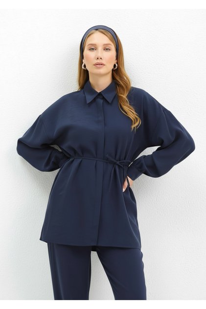 Oersize Mold Thick Modal Suit with Tie Detail