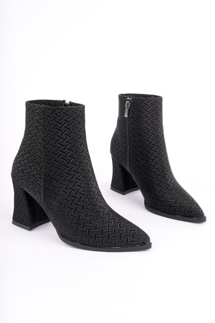 Dnz-209 Thick Heel Zippered Boots