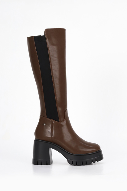 Bt900 Back Stretch Fabric Below-Knee Boots