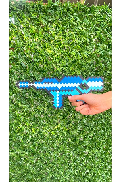 Minecraft Piksel Silah - 30 cm Büyük Boy Minecraft Modlu Silahı