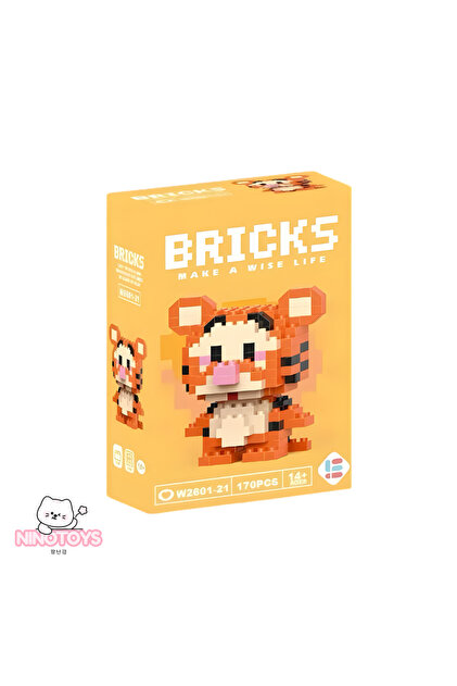 Mini Toyz Bricks Sevimli Karakterler 3D Yapboz Tigger Kaplan