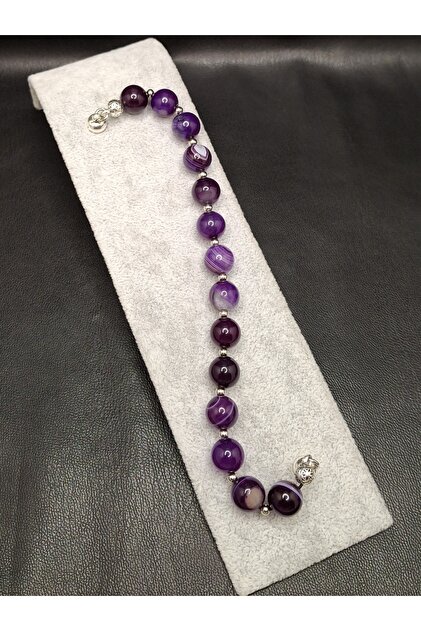 Special Design Magnetic Natural Amethyst Stone Bracelet Prayer Beads