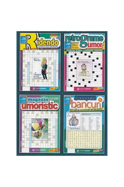 Pachet integrame ridendo, retrograme cu umor, magazin umoristic, diagrame cu bancuri (Medium)