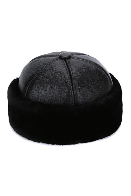 Genuine Real Leather Fur Borch Hat