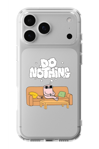 Do Nothing Patterned Transparent Phone Case Compatible with iPhone 18 Pro Max