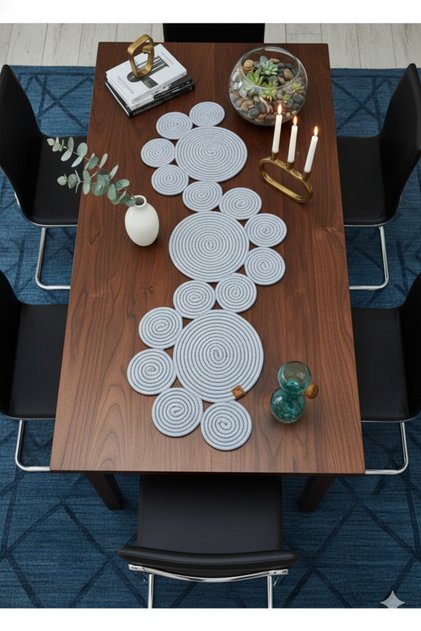 Jute Wicker VENUS Series Tablecloth Runner, Table Cloth, Coffee Table Cloth Runner 33x125 cm