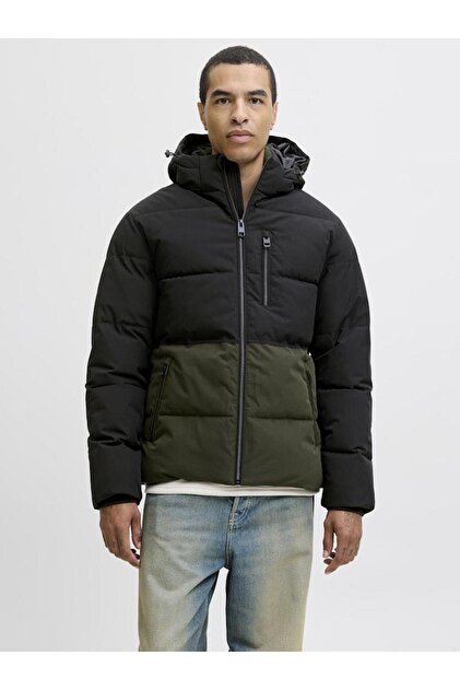 ks shop　on Weather Jacket メンズ S 上下セット Jack & Jones JJEOWEN Puffer Erkek Şişme Mont – Su Geçirmez, Soğuk