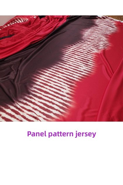 Panel Pattern Jersey in Red and Burgundy Colors (Width 150 cm X Length 148 cm)