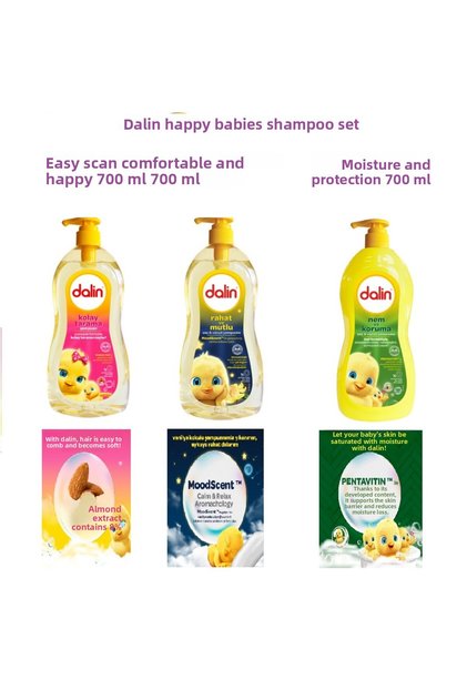 Dalin Happy Babies Shampoo Set, Happy Babies Shampoo Set, 700 ml X 3