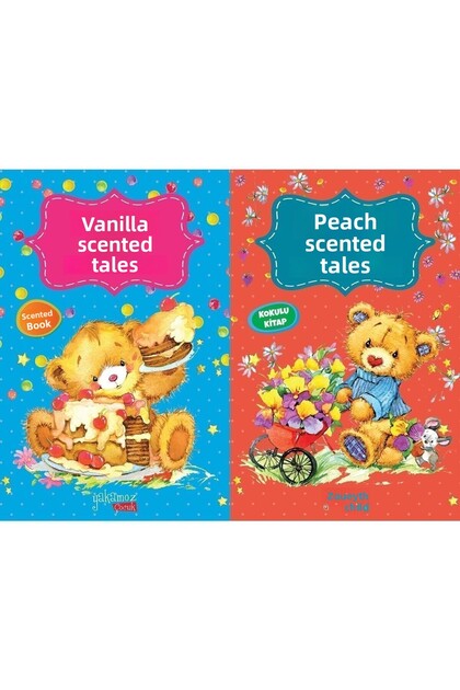 2 Book Sets - Vanilya Kokulu Masallar - Şeftali Kokulu Masallar (Scented Book)