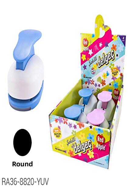 Red apple shaped puncher 5.00 cm mega size round ra36-8820