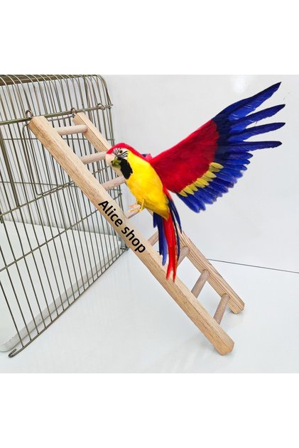Natural Wooden Parrot Climbing Ladder