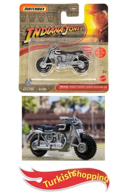 Matchbox Indiana Jones Themed Ducati Scrambler Motor