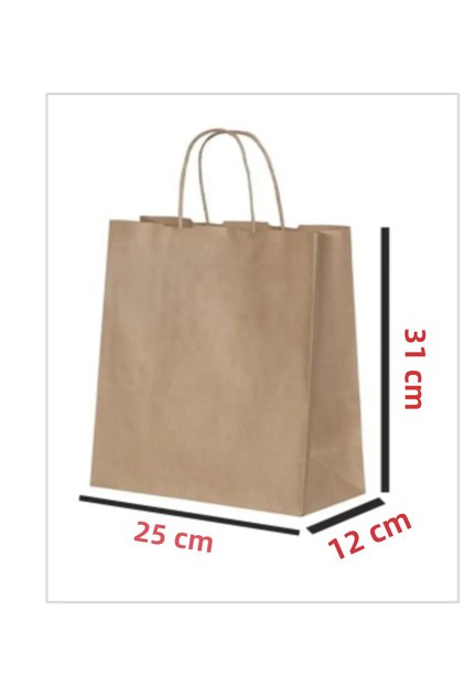 Kraft Bag 25X12X31 cm (500 Pieces) (Paper Bag Bag)