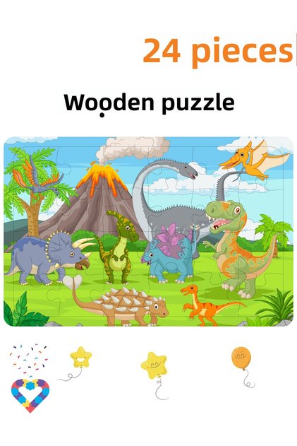 Wooden Kids Puzzle, 24 Pieces