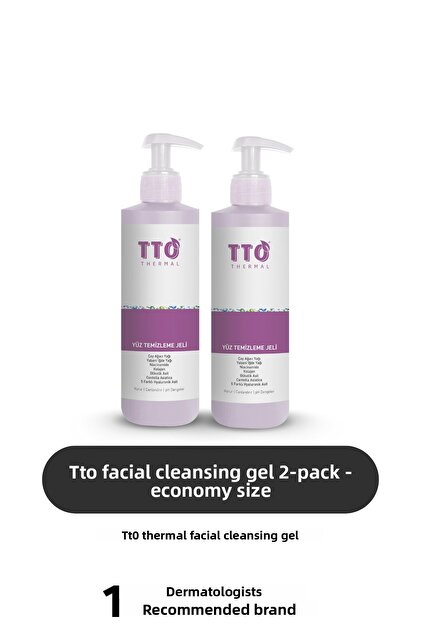 Facial Cleansing Gel Set Deep Purifying 2 X 200 ml Tea Tree Oil and Hyaluronic Acid Thermal