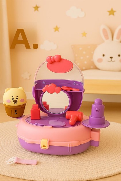 Elif's Backpack Girl's Beauty Toy Set - 2in1 Educational Toy