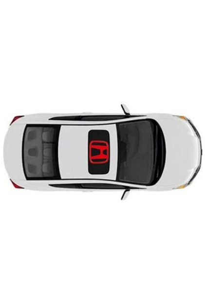 Honda Civic İçin Uyumlu H Logolu Sanroof Sticker Etiket Kırmızı Sunroof