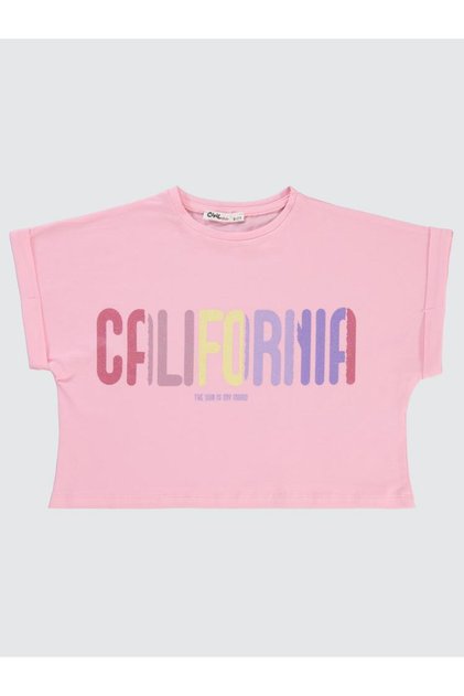 California Printed 10-13 Years Old T-Shirt - Pink 13-14 Years Old