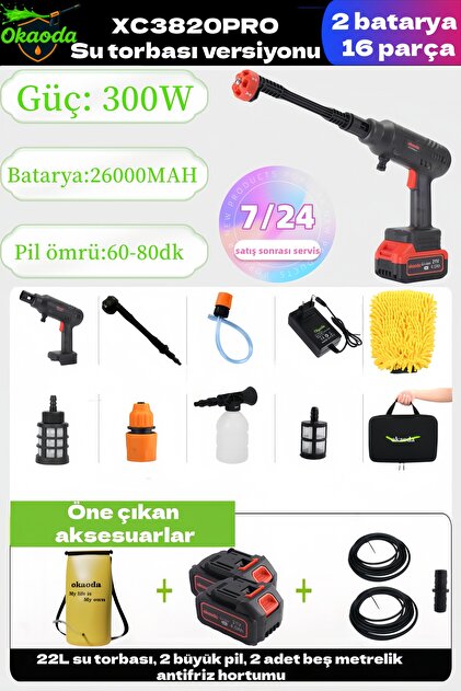 okaoda En güçlü 60bar kömürsüz Su torbasıyla ağaç ilaçlama, oto