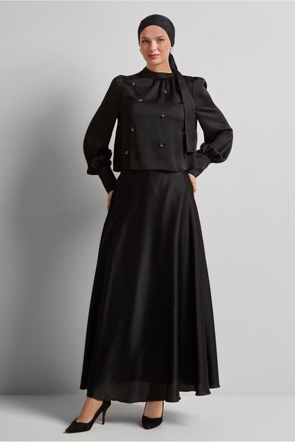 Skirt Satin Suit 45561