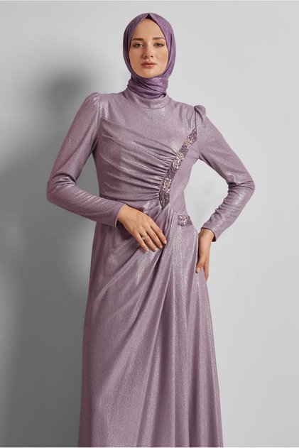 Stone Detail Evening Dress 50532