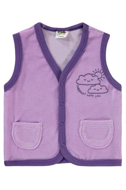 Bulut Printed Pocket 6-18 Months Vest - Lilac 18-24 Months