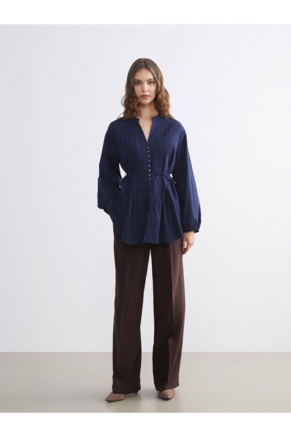 Ozmarka New Season Standard Fit Women's Pleated Trousers