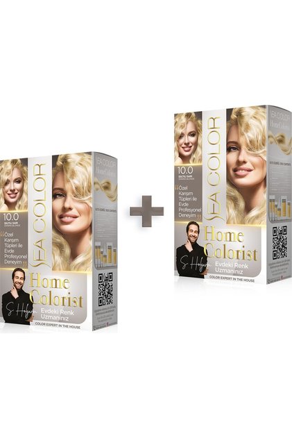 2'li Home Colorist Set Saç Boyas 10.0 Işıltılı Sarı