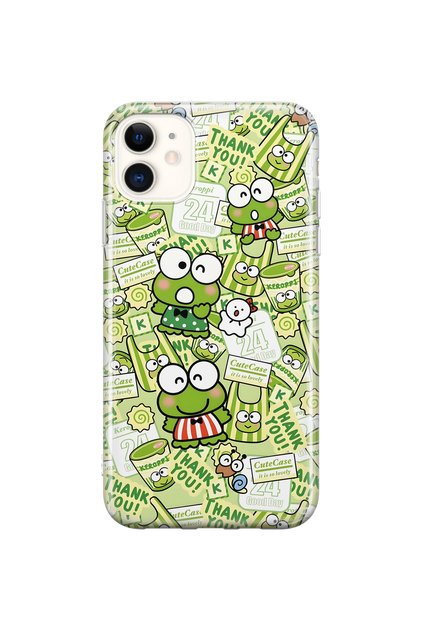 Cute Frog Pattern Transparent Phone Case Compatible with iPhone 11