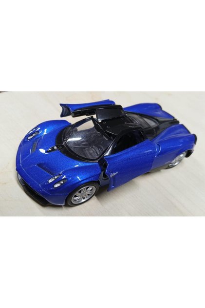 Toy Metal Model Car 1/36 Pull Back Blue Pagani Huayra