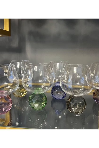Esterhomedecor 6-Piece Crystal Ball Coffee Side Glass 250ml