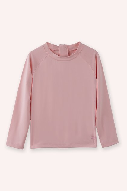 Girl's Uv Protection Fuchsia T-Shirt
