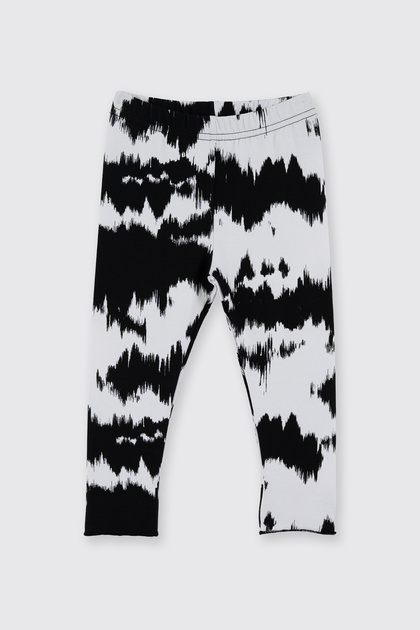 Baby Girl Patterned Black Leggings