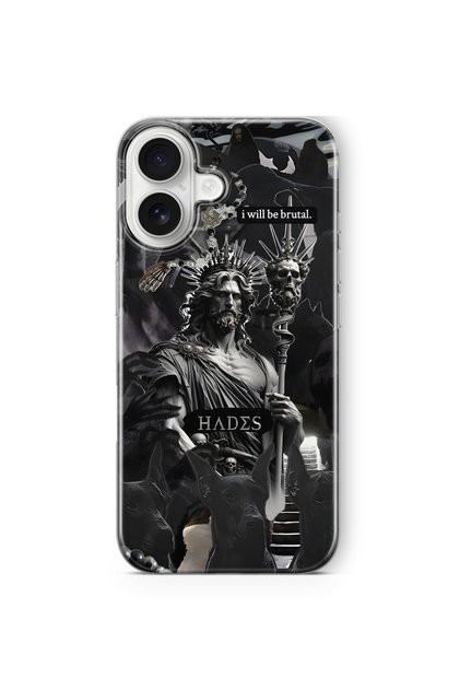 iPhone 17 Compatible Hades Mythology Patterned Transparent Phone Case